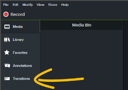 How to Navigate Camtasia - Transitions