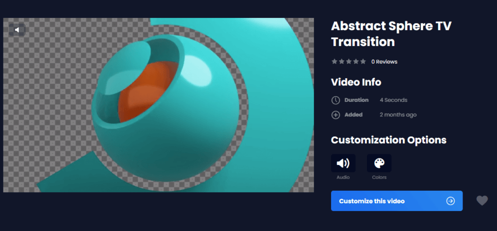 Viddyoze 3.0 Review - abstract sphere TV transition